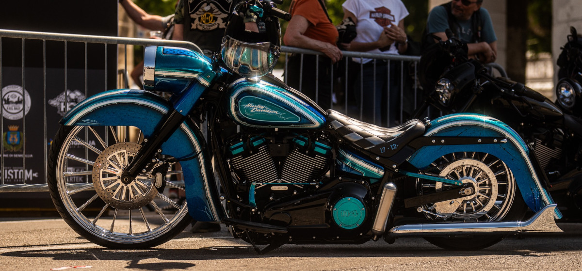 Custom Teal Softail